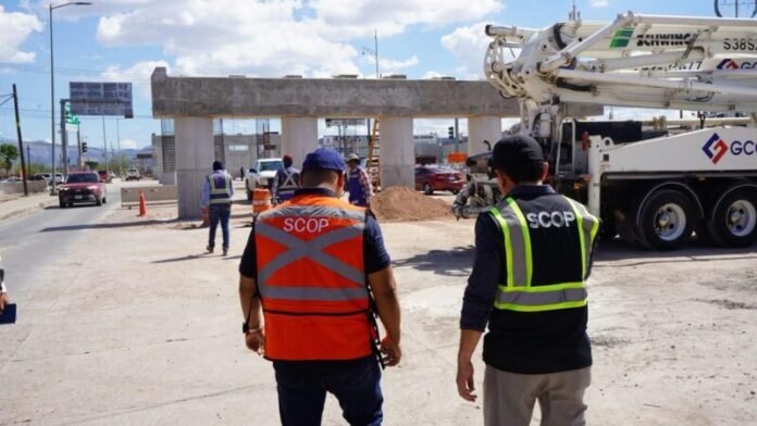 Avanza construcción del puente Palestina y Fuerza Aérea en Chihuahua