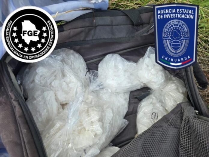Localiza AEI casi siete kilos de cristal abandonos en terreno baldío