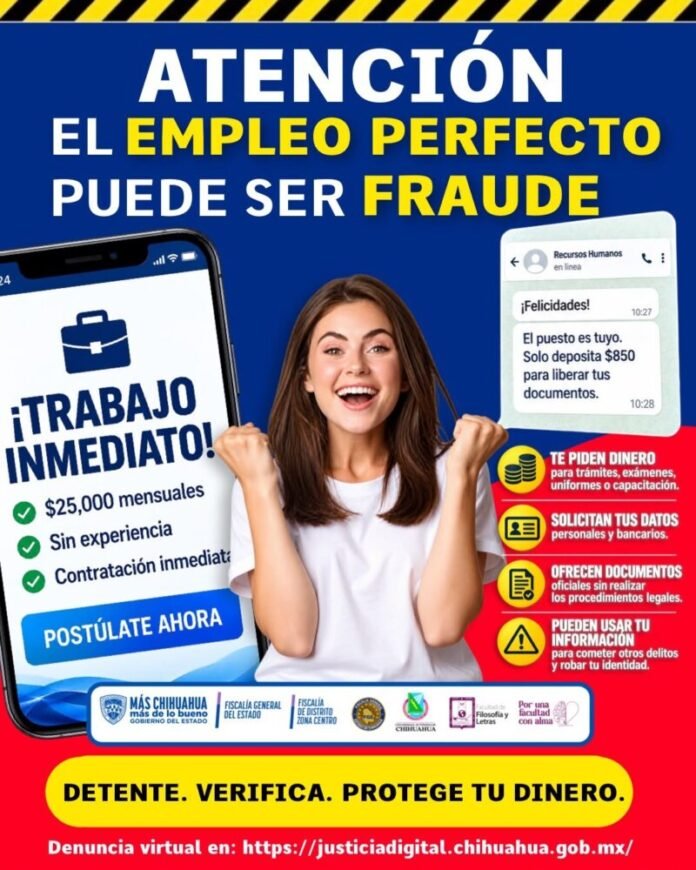 Alertan por fraudes con falsas ofertas de empleo y trámites
