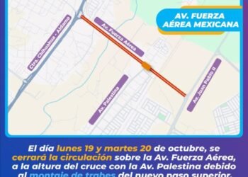 Suspenderán circulación en Fuerza Aérea los días 19 y 20 de octubre Suspenderán circulación en Fuerza Aérea los días 19 y 20 de octubre