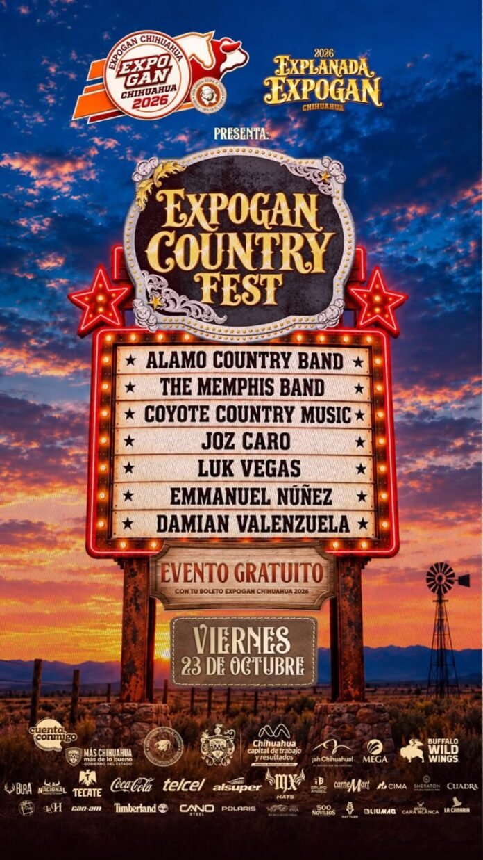 ExpoGan Country Fest 2026: música, baile y tradición vaquera este 23 de octubre