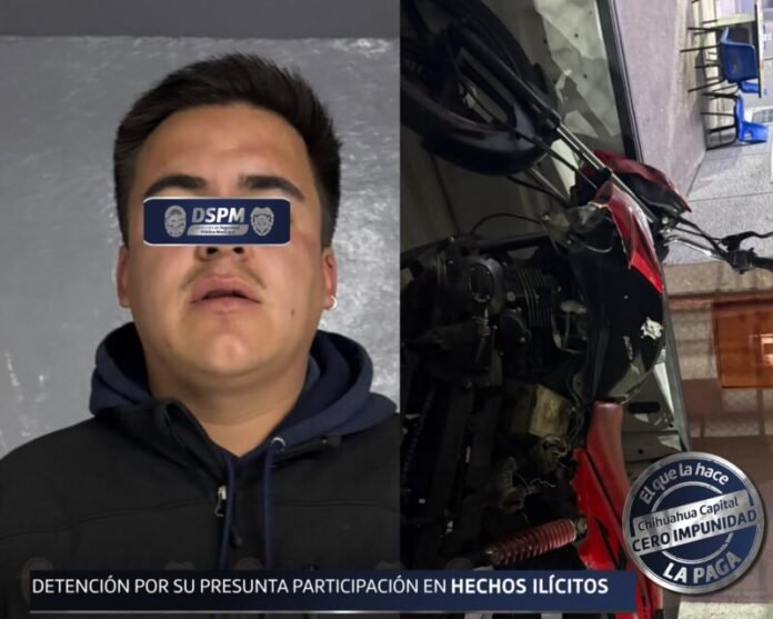 Detienen a motociclista por presuntos delitos contra la salud y uso de placas sobrepuestas