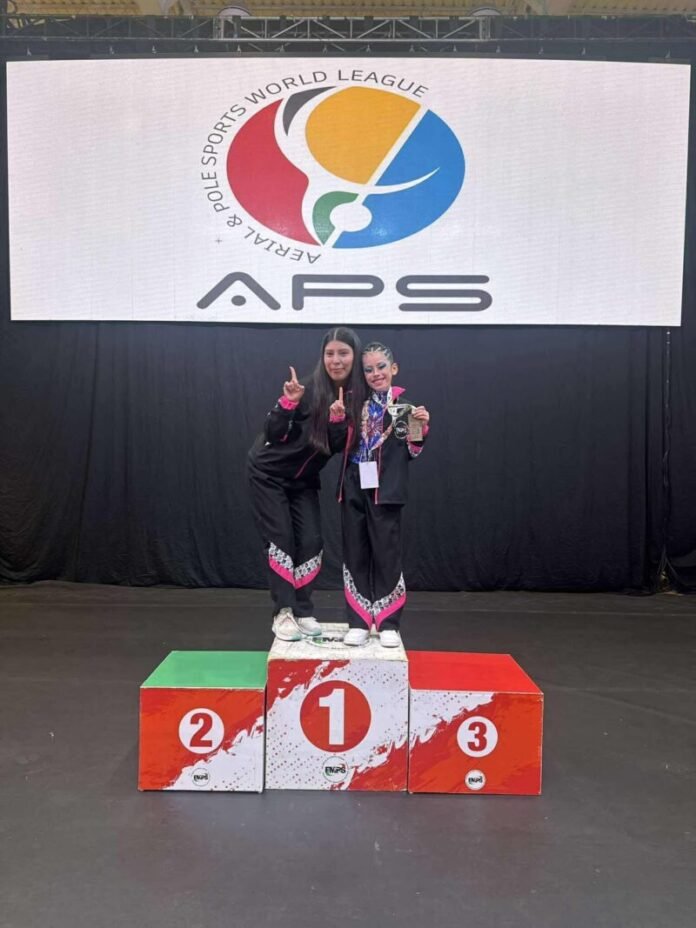 ¡ORO PARA MÉXICO! Fernanda Sauzameda Muñoz conquista el título mundial de telas aéreas.